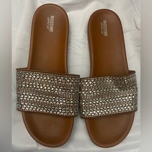 Mossimo Supply Co. Brown Sandals with Silver Detailing